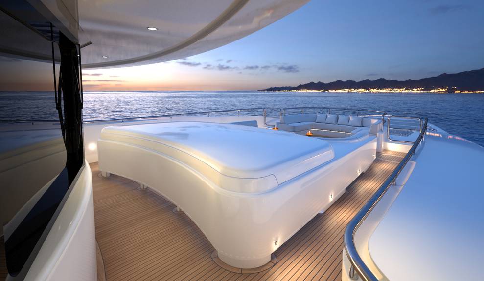 View of forward seating area on Hull 514