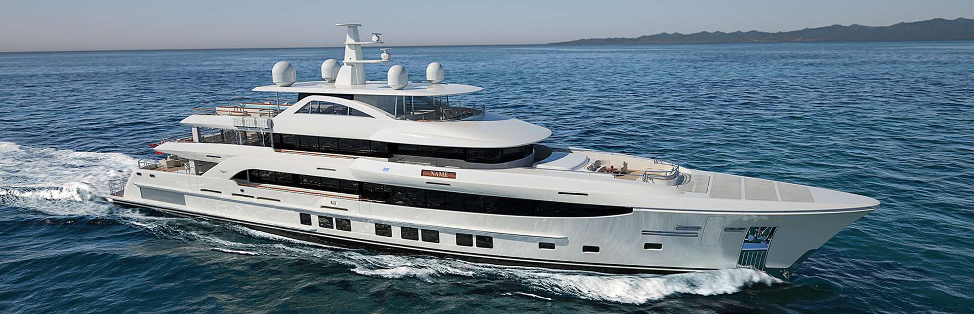 Sunset view of rendering of Hull 515