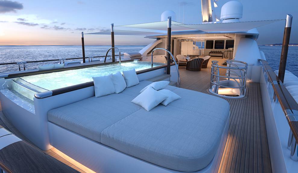 View of pool area on 214' Tri-Deck