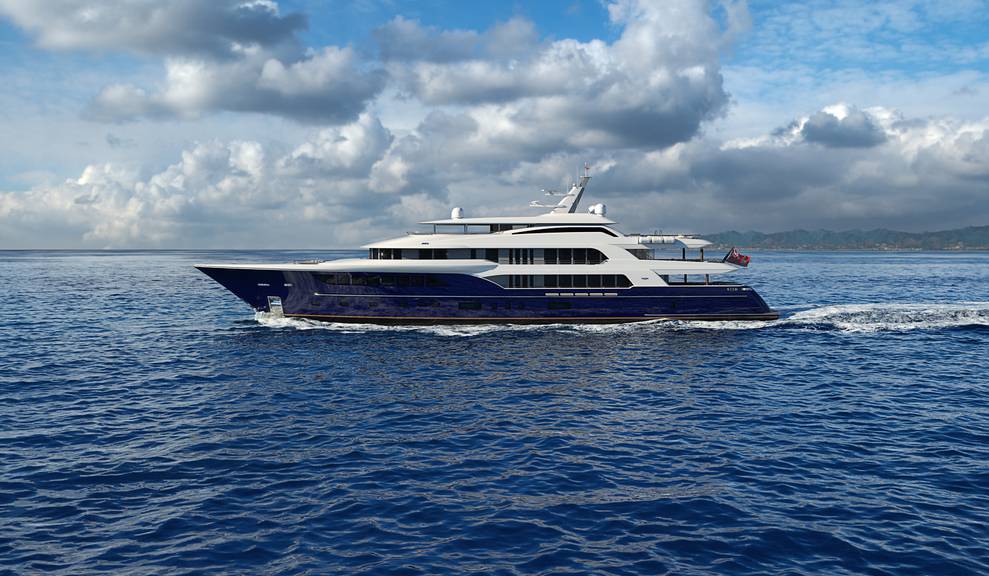 Side View of 214' Tri-Deck