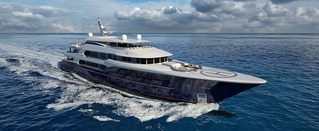 Side View of 214' Tri-Deck