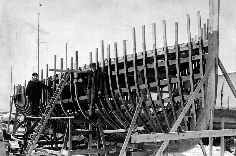 Wooden Hull Under Construction