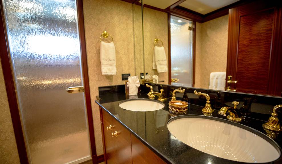 View of Master Bath showing double sinks