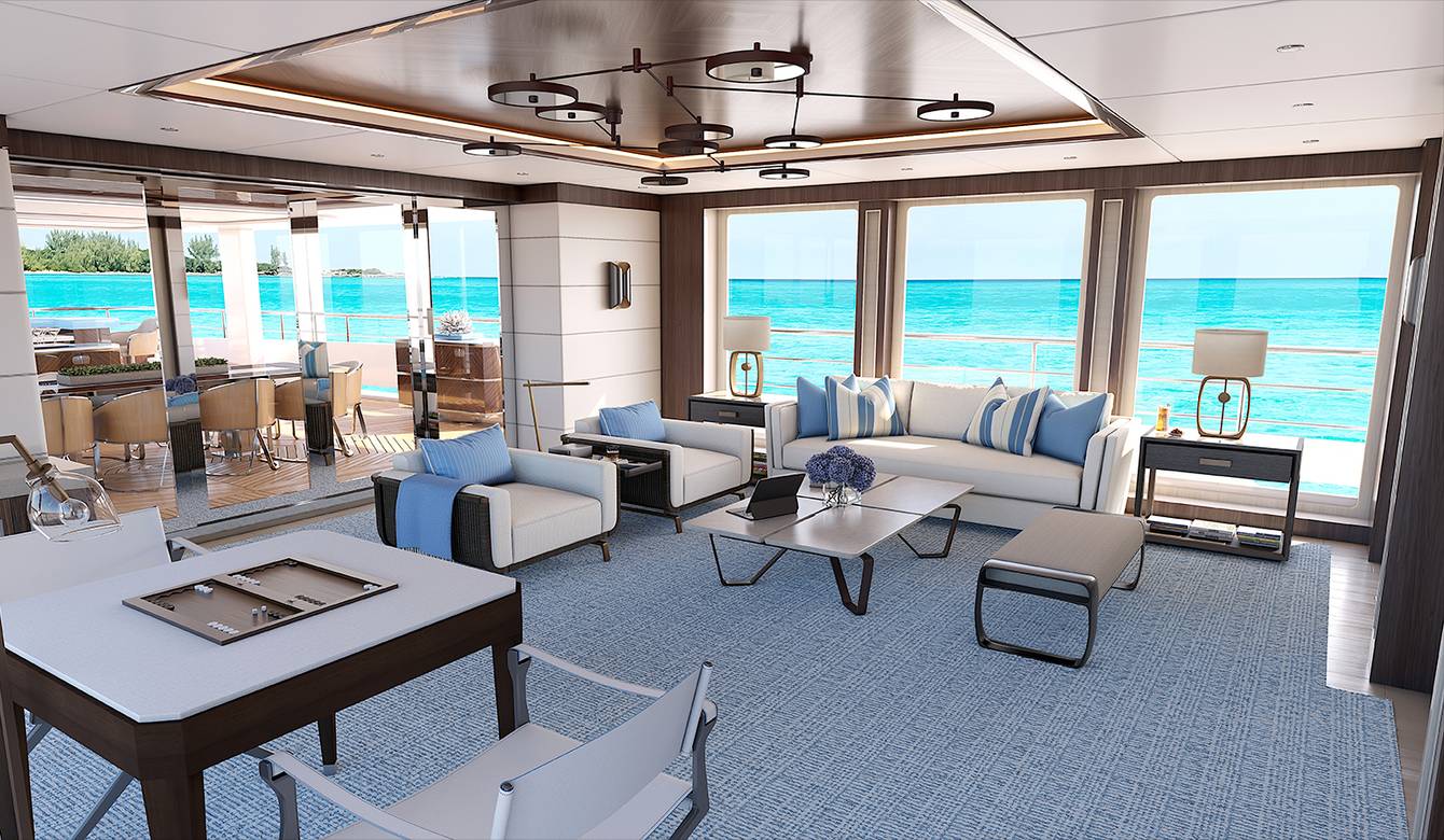 Alternate view of interior lounging area