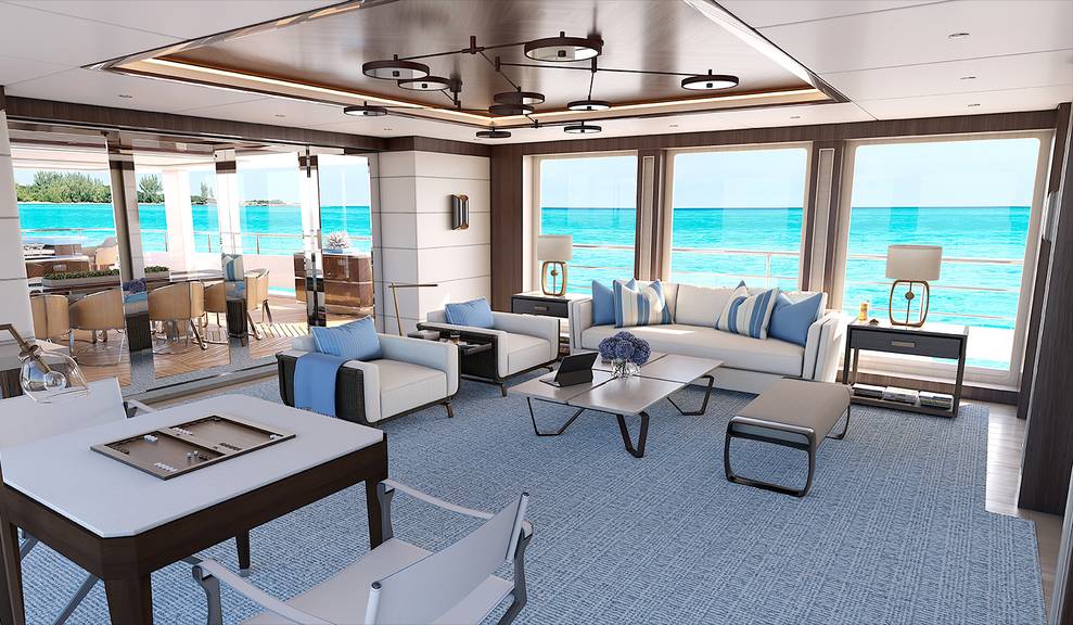 Alternate view of interior lounging area