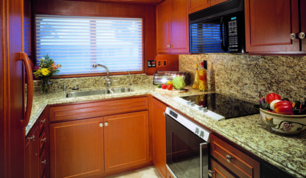 View of kitchen area in Lady Larsa