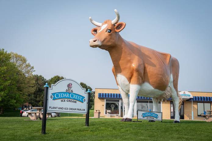 Image of Cedar Crest Cow at Ice Cream Parlor