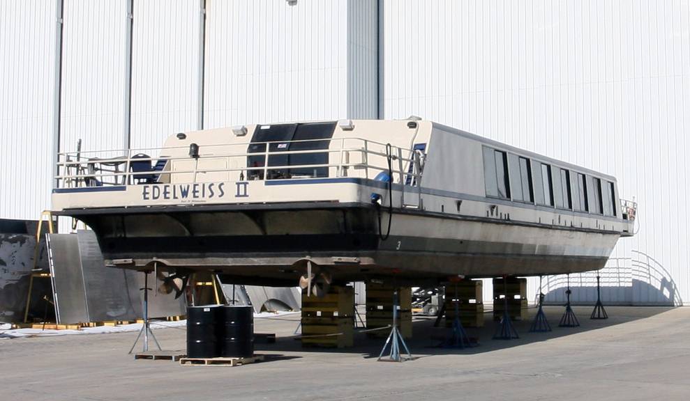 Edelweiss II in for maintenance