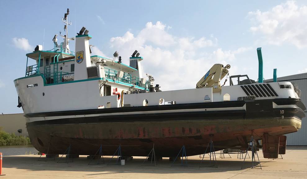 Commercial Vessel RV Spencer F Baird in for refit