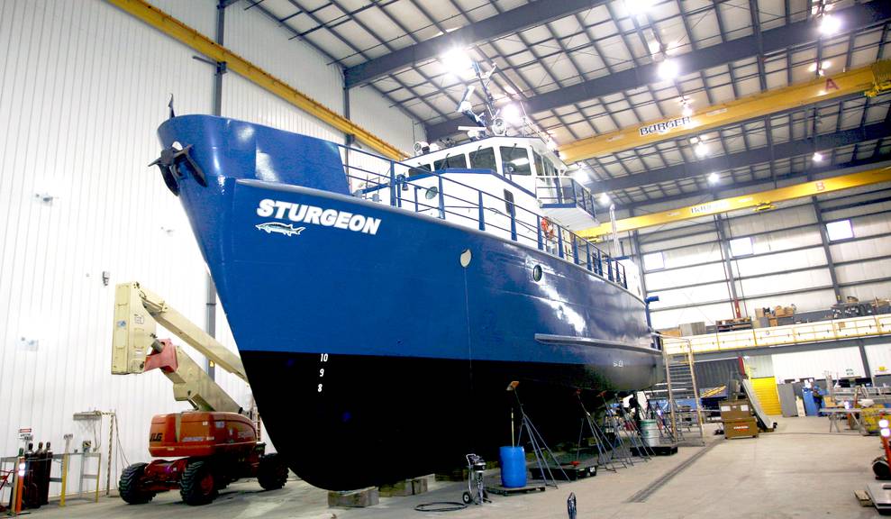 Commercial Vessel RV Sturgeon in for refit