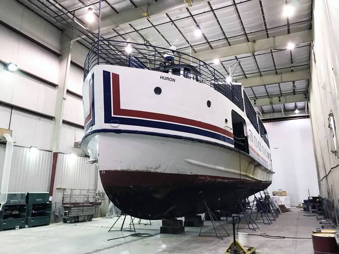 Huron yacht inside for refit