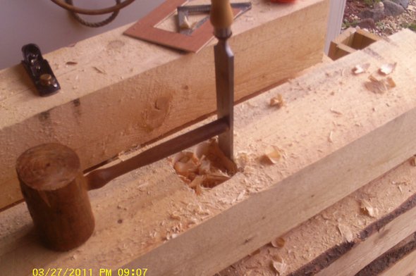 View of tools used to build sawmill