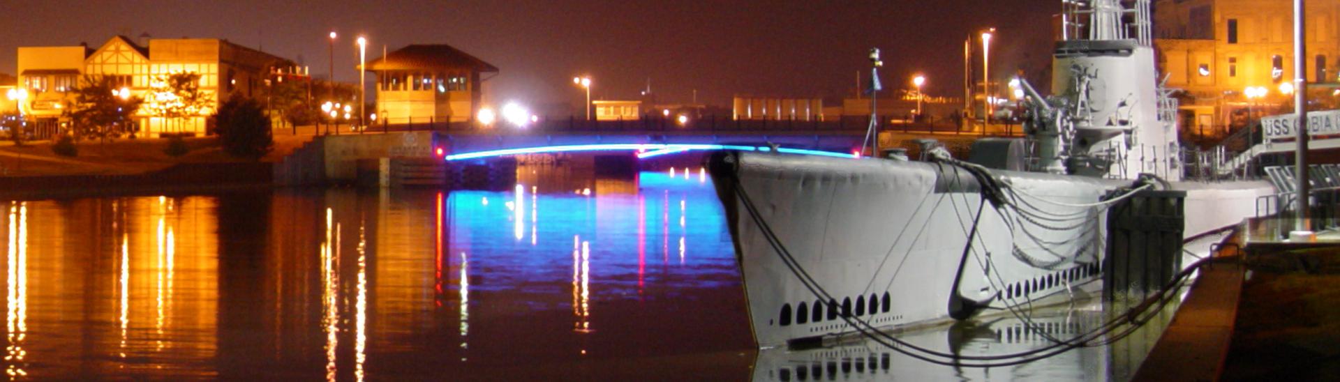 View of Manitowoc River at night