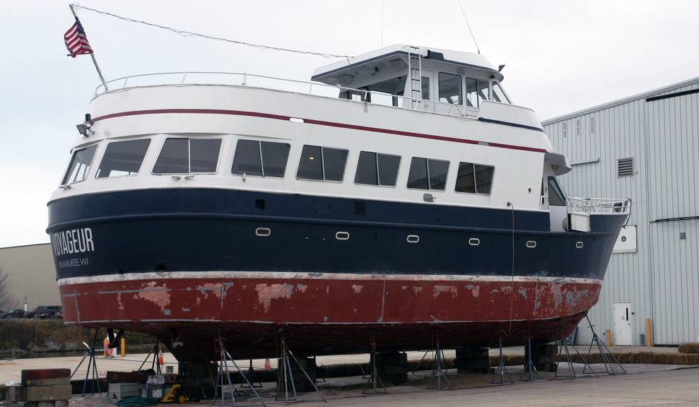 Voyageur in for maintenance