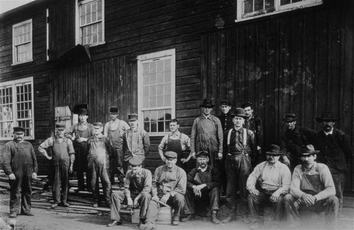 Vintage Photo of Burger Employees