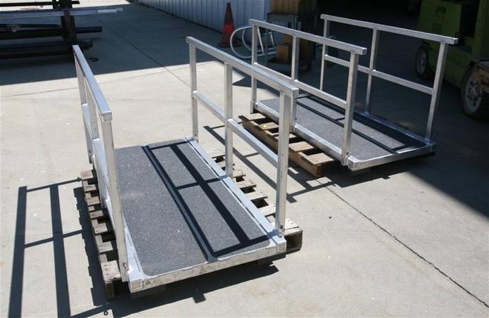 Image of two ramps that were custom-built by Burger Boat Company